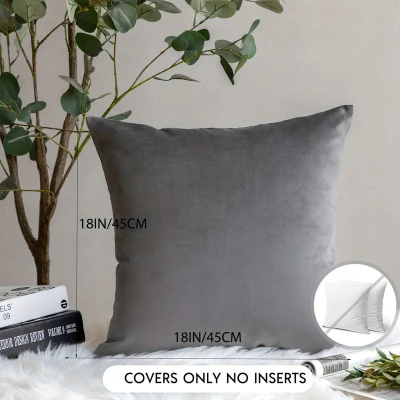 2pcs Velvet Throw Pillows - Nordic Style Home Decor