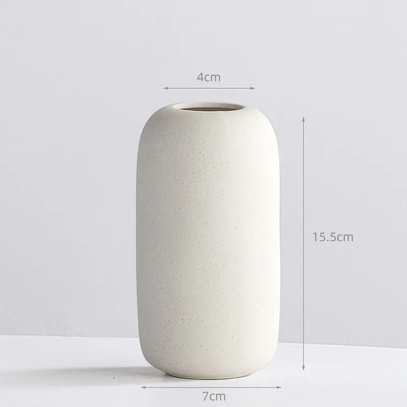 Elegant Nordic Ceramic Vase - Modern Minimalist Decor Vase for Dried Flowers