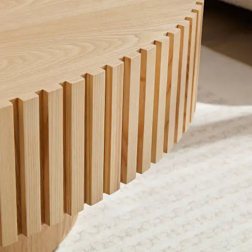 Contemporary Handcrafted Drum Coffee Table