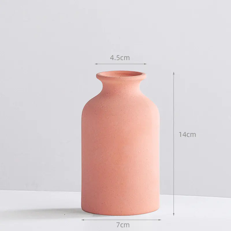 Elegant Nordic Ceramic Vase - Modern Minimalist Decor Vase for Dried Flowers