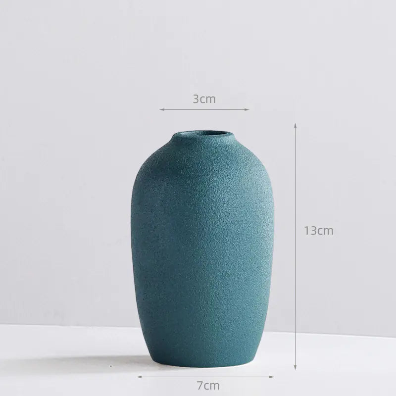 Elegant Nordic Ceramic Vase - Modern Minimalist Decor Vase for Dried Flowers