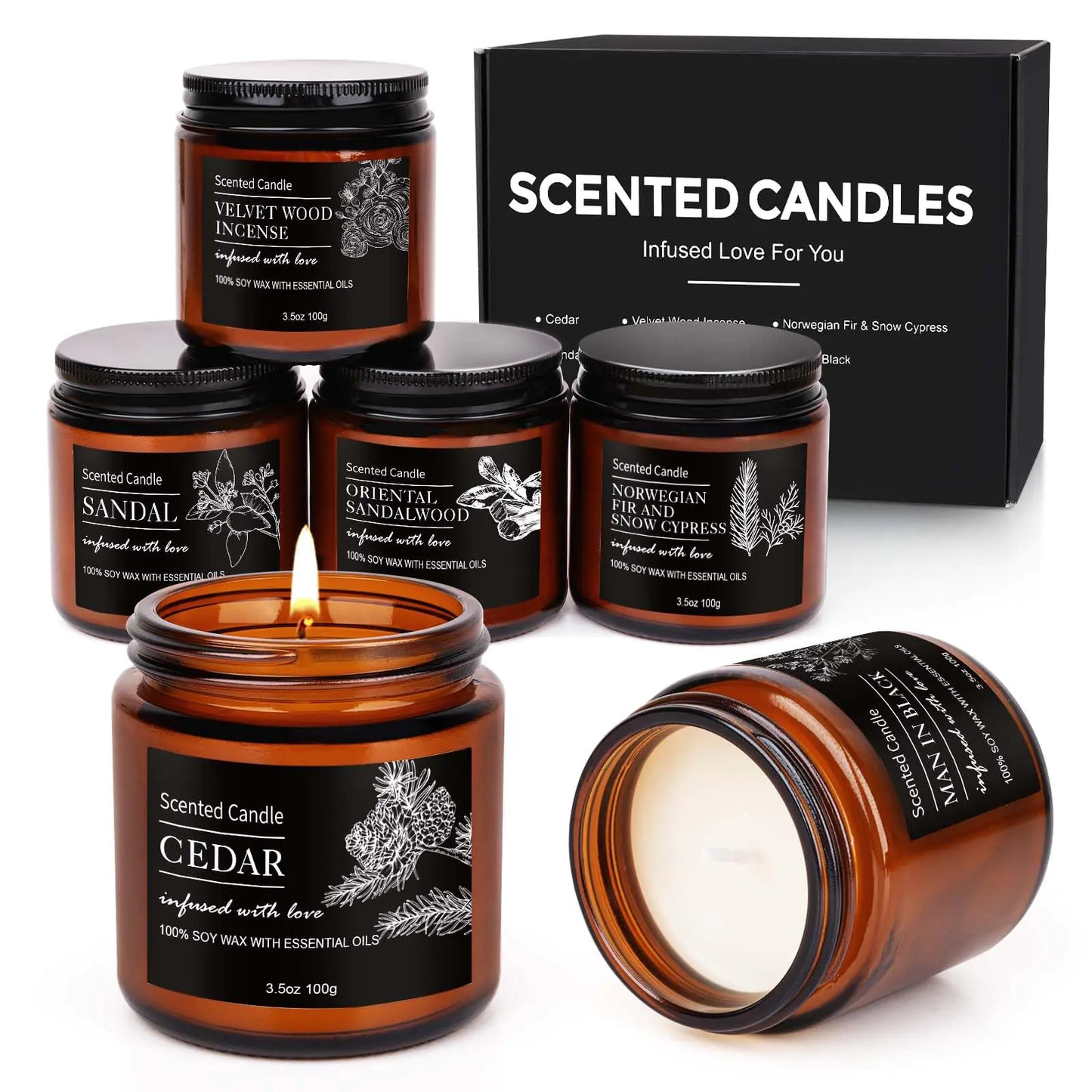 Aromatic Soy Candle Set - Unique Gifts for Men and Women