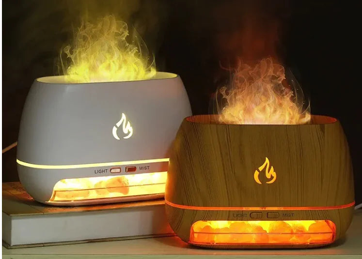 Flame Diffuser - Aromatherapy Essential Oil Diffuser with Flame Light