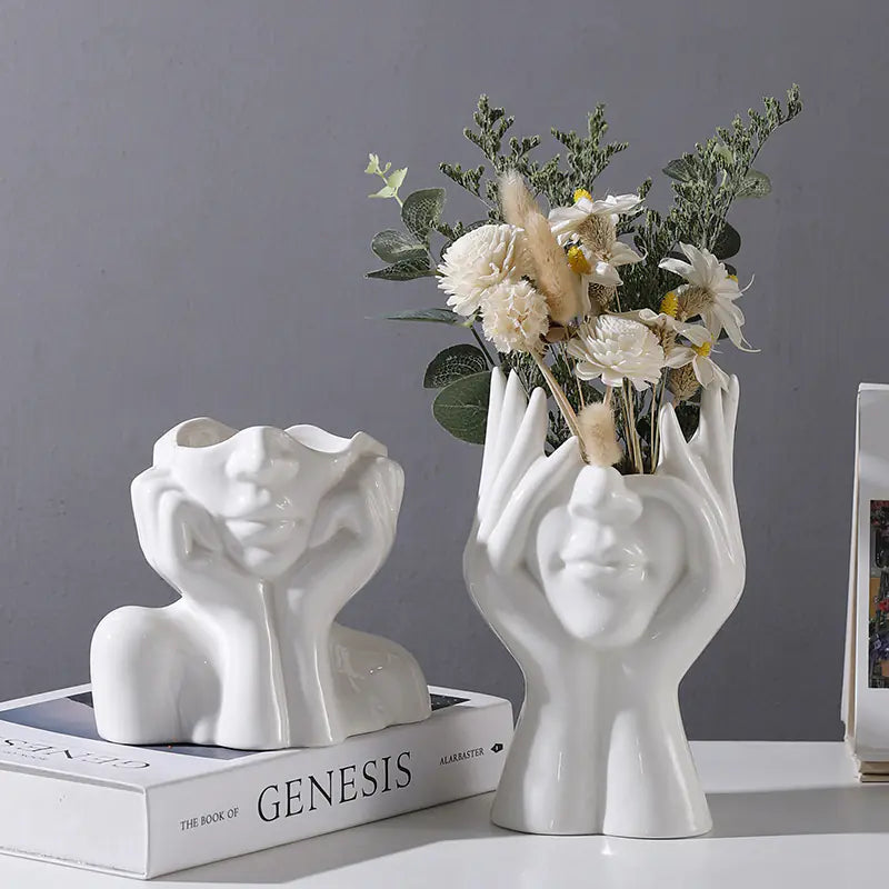 Nordic Elegance Ceramic Art Vase