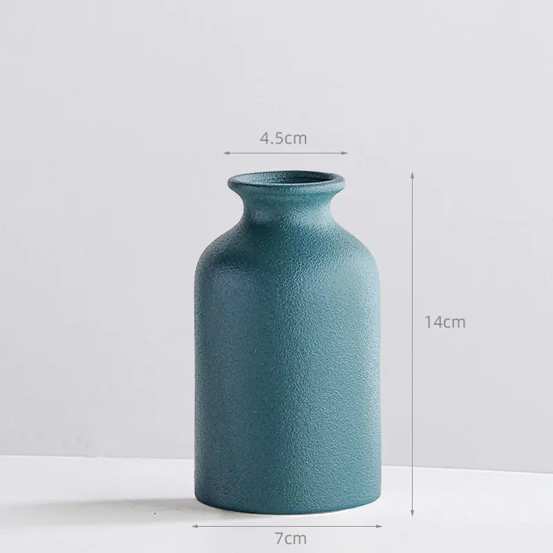 Elegant Nordic Ceramic Vase - Modern Minimalist Decor Vase for Dried Flowers