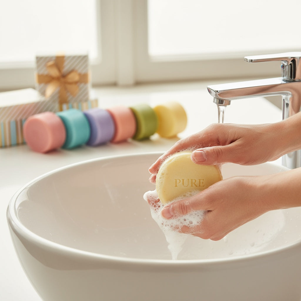 Handmade Natural Soap Bar Set - 6 Pack Essential Oil Artisan Bath Soaps