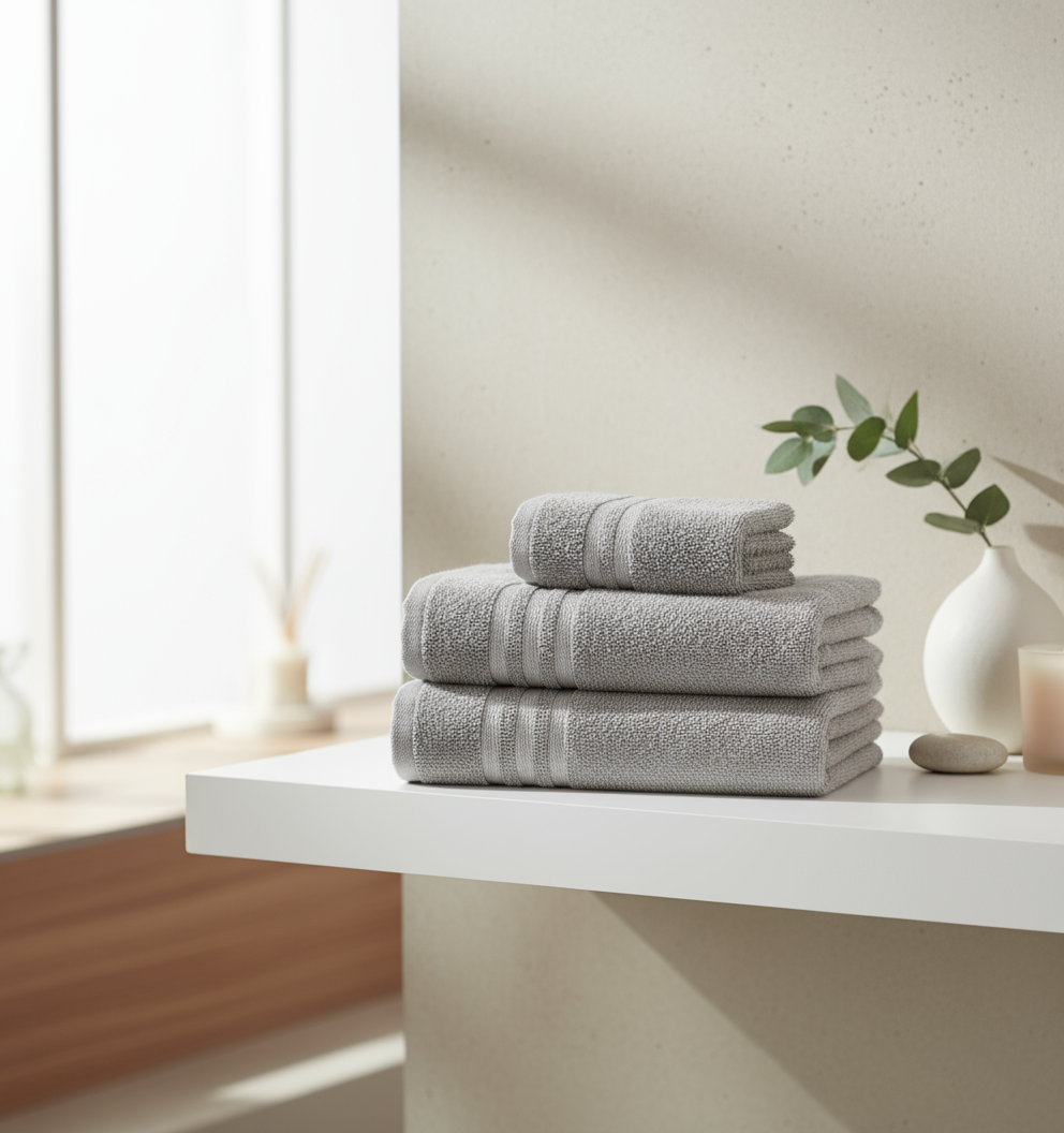 Luxury Cotton Bath Sheets - Folded Display