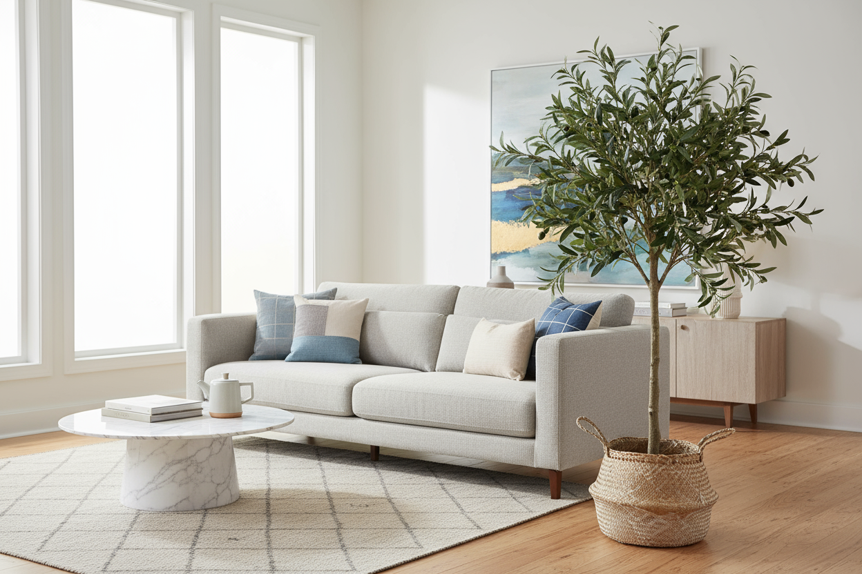 Olive Tree in Living Room