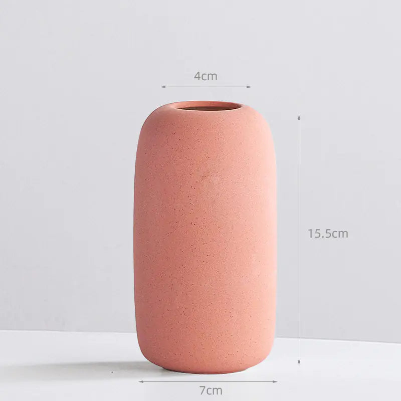 Elegant Nordic Ceramic Vase - Modern Minimalist Decor Vase for Dried Flowers