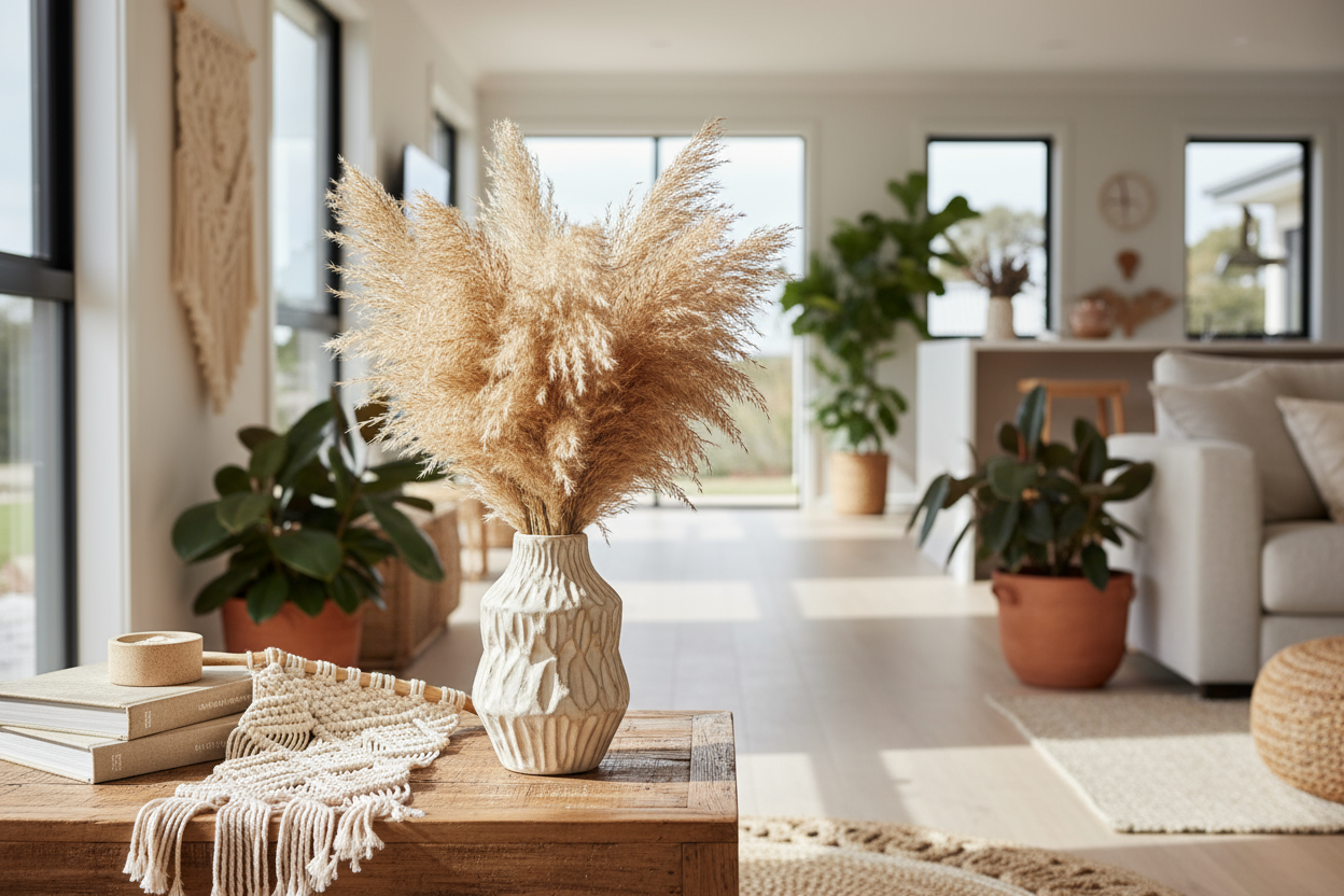 17-inch Beige Boho Pampas Grass Bundle