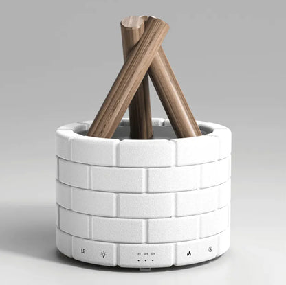 Tranquil Flame Oil Diffuser - Ultrasonic Aromatherapy Diffuser with Flame Effect Light