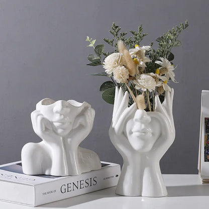 Nordic Elegance Ceramic Art Vase