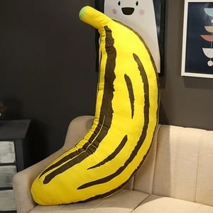 Banana Plush Cushion - Whimsical Soft Pillow