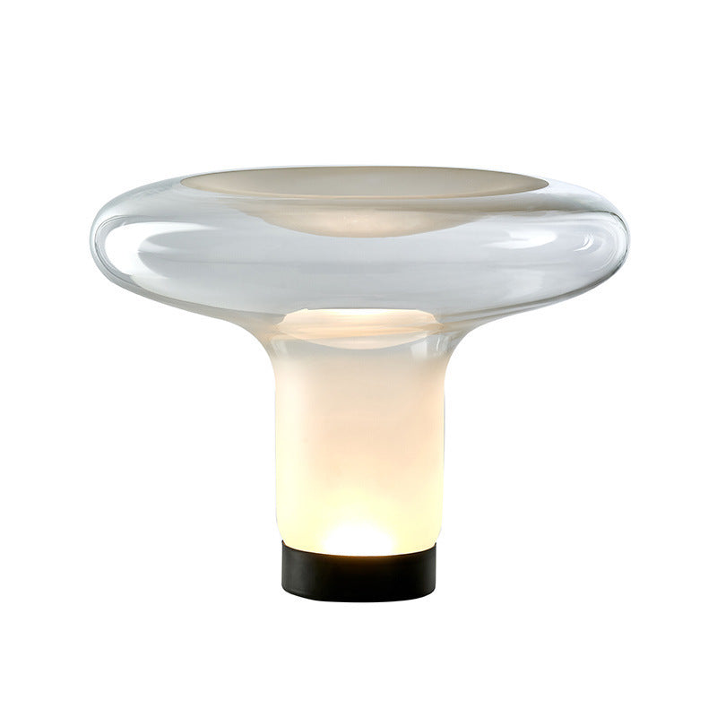 Italian Glass Table Lamp 43x34cm - Designer Bedside Lighting