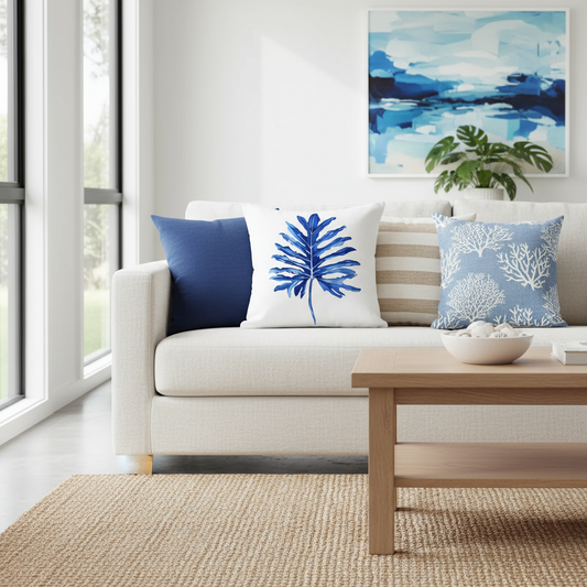 Elegant living room interior design with comfortable sofa and home decor accessories