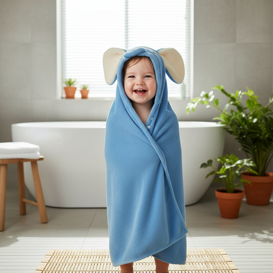 ElefunSnuggle Towel - Child Wearing