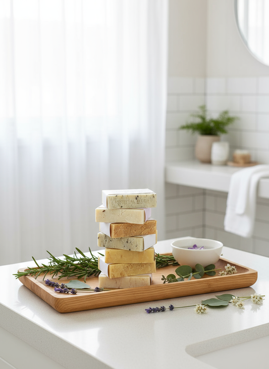 Essential Bliss Natural Soap Bar - Botanical Setting