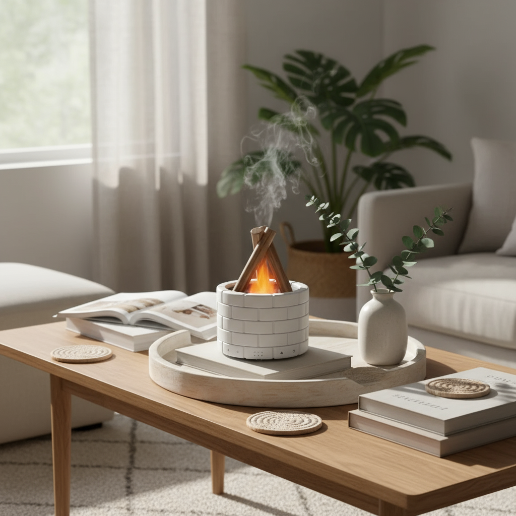 Living room coffee table styling