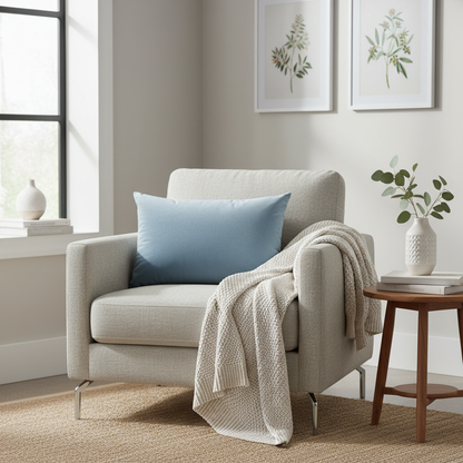 Lux Velvet Sofa Cushion - Armchair Display