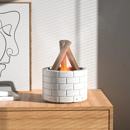 Tranquil Flame Oil Diffuser - Ultrasonic Aromatherapy Diffuser with Flame Effect Light